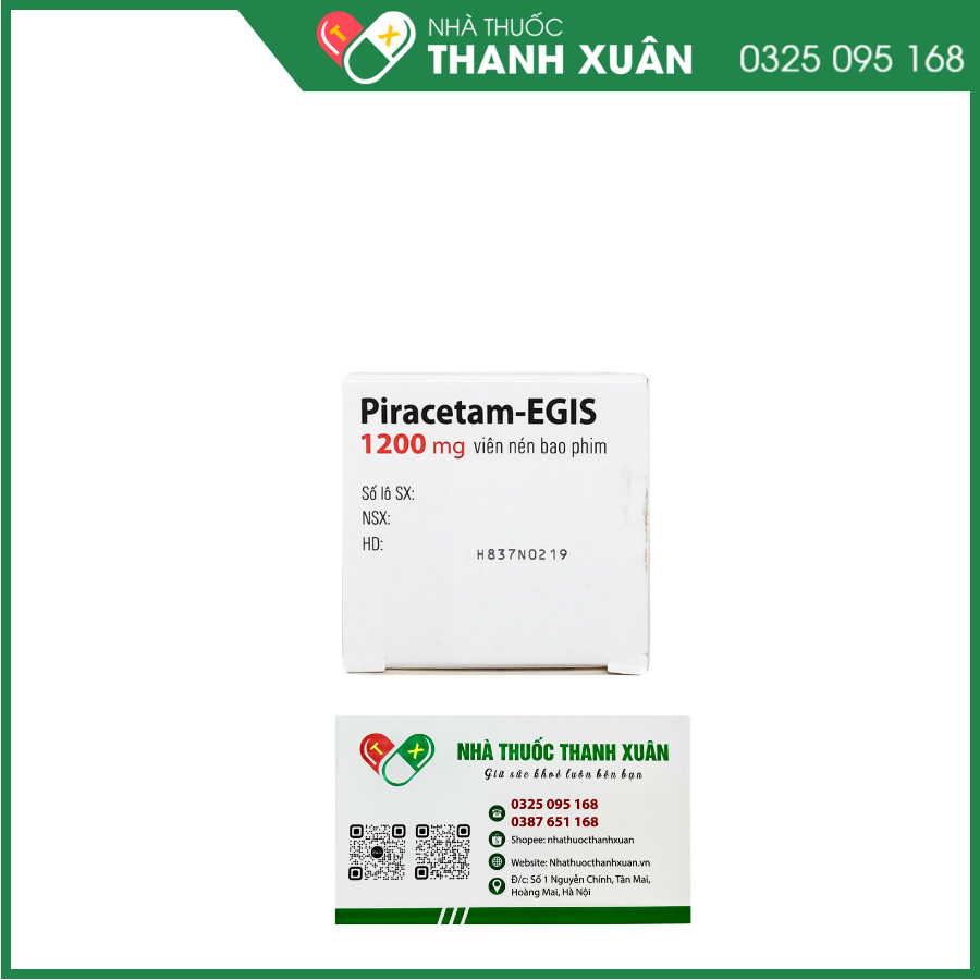 Piracetam - Egis 1200mg điều trị các triệu chứng của hội chứng tâm thần thực thể